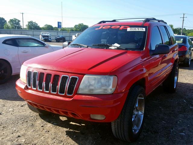 1J4GX58N31C590843 - 2001 JEEP GRAND CHER RED photo 2