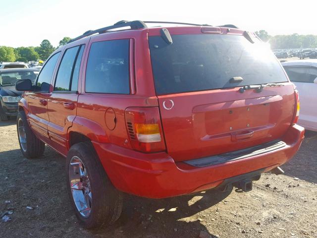 1J4GX58N31C590843 - 2001 JEEP GRAND CHER RED photo 3