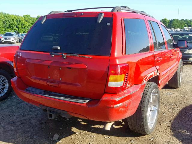 1J4GX58N31C590843 - 2001 JEEP GRAND CHER RED photo 4