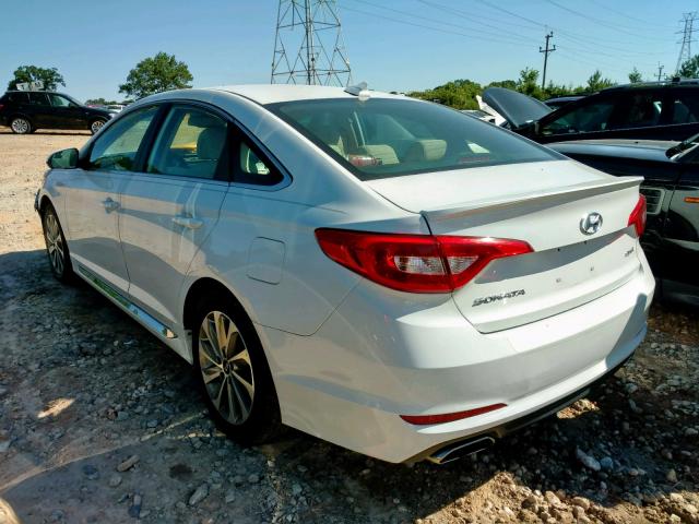 5NPE34AF4GH391366 - 2016 HYUNDAI SONATA SPO WHITE photo 3