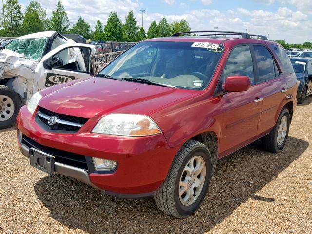 2HNYD18662H518404 - 2002 ACURA MDX TOURIN RED photo 2