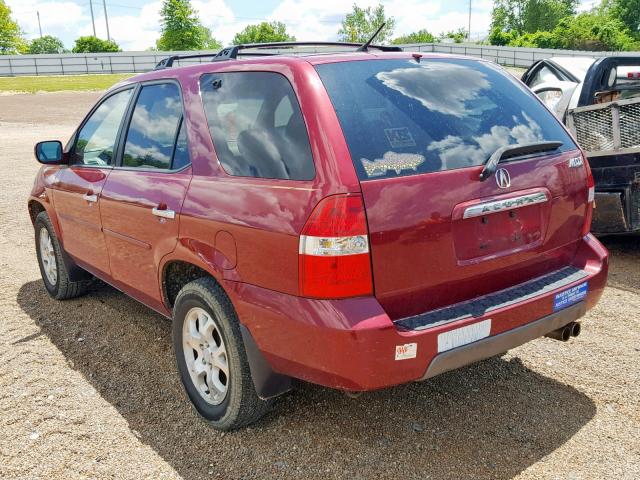 2HNYD18662H518404 - 2002 ACURA MDX TOURIN RED photo 3