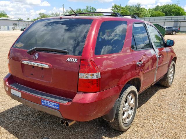 2HNYD18662H518404 - 2002 ACURA MDX TOURIN RED photo 4