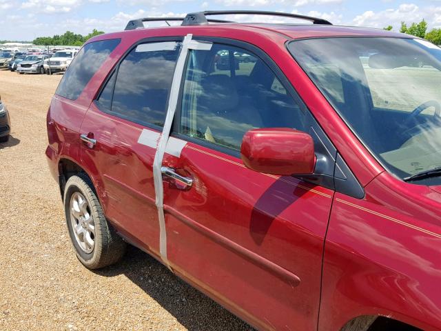 2HNYD18662H518404 - 2002 ACURA MDX TOURIN RED photo 9