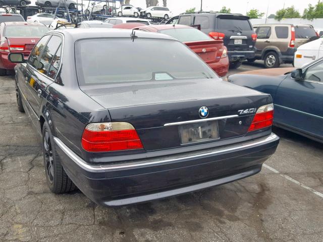WBAGG83451DN81414 - 2001 BMW 740 I AUTO BLACK photo 3