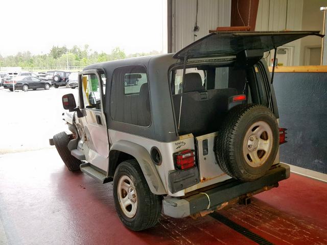 1J4FA39S95P321802 - 2005 JEEP WRANGLER X SILVER photo 3