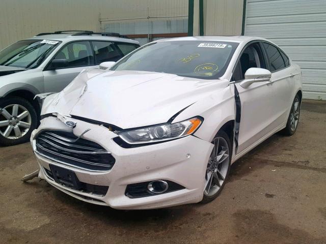 3FA6P0K95ER184768 - 2014 FORD FUSION TIT WHITE photo 2