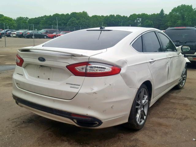 3FA6P0K95ER184768 - 2014 FORD FUSION TIT WHITE photo 4