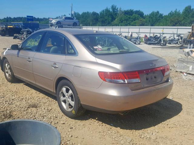 KMHFC46D97A209160 - 2007 HYUNDAI AZERA GLS TAN photo 3