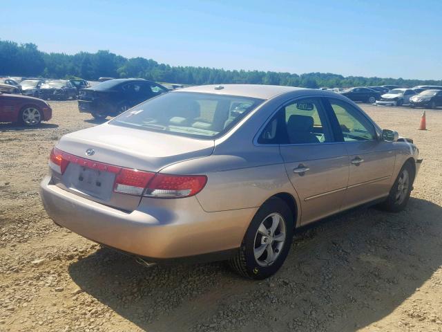 KMHFC46D97A209160 - 2007 HYUNDAI AZERA GLS TAN photo 4