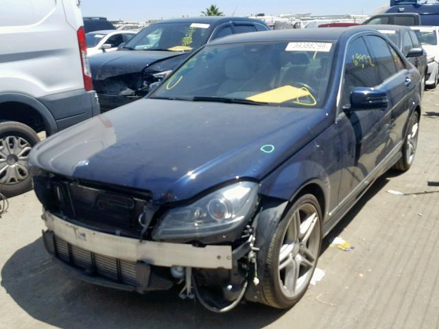 WDDGF4HB7DA835058 - 2013 MERCEDES-BENZ C 250 BLUE photo 2