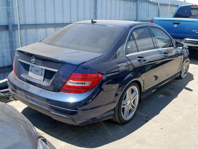 WDDGF4HB7DA835058 - 2013 MERCEDES-BENZ C 250 BLUE photo 4