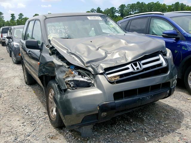 5FNYF28196B028755 - 2006 HONDA PILOT LX GREEN photo 1