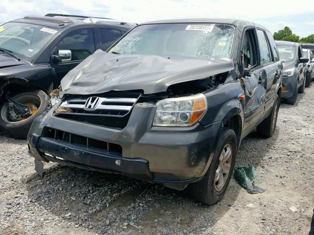 5FNYF28196B028755 - 2006 HONDA PILOT LX GREEN photo 2