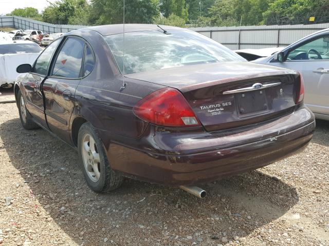 1FAFP55UX1A132702 - 2001 FORD TAURUS SES MAROON photo 3