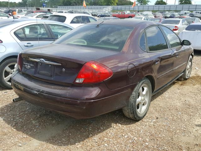 1FAFP55UX1A132702 - 2001 FORD TAURUS SES MAROON photo 4