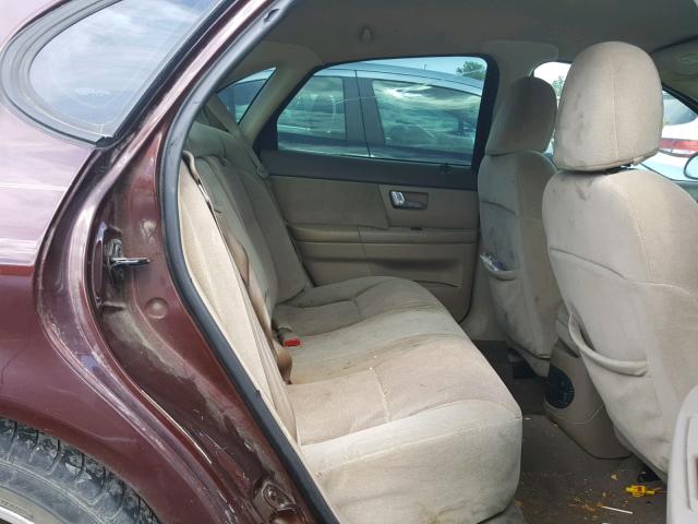 1FAFP55UX1A132702 - 2001 FORD TAURUS SES MAROON photo 6