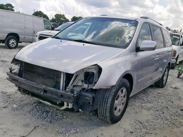 KNDMG4C32A6331347 - 2010 KIA SEDONA LX SILVER photo 2