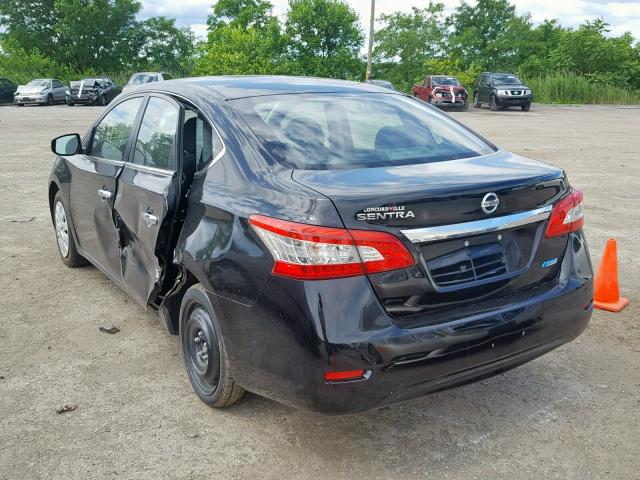 3N1AB7AP2DL761126 - 2013 NISSAN SENTRA BLACK photo 3