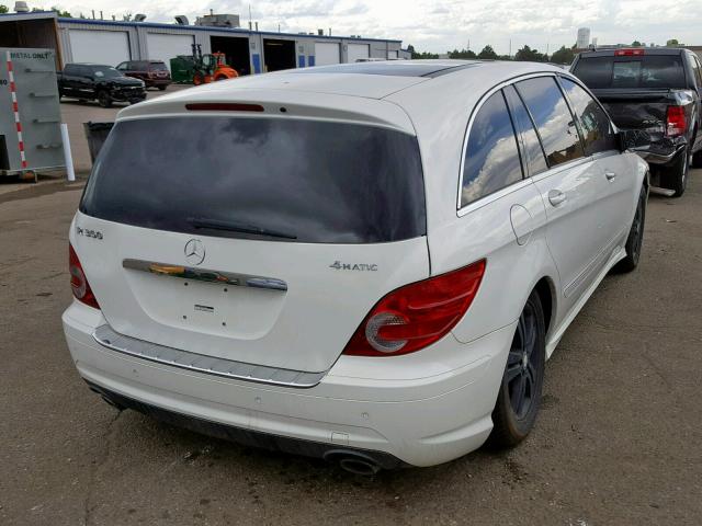 4JGCB65E09A093698 - 2009 MERCEDES-BENZ R 350 4MAT WHITE photo 4