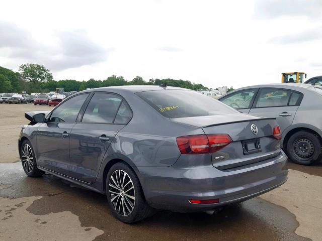 3VWD17AJ8GM234910 - 2016 VOLKSWAGEN JETTA SPOR GRAY photo 3