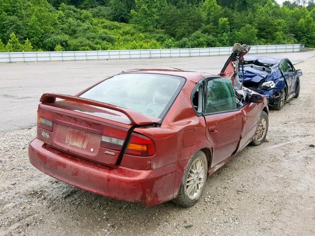 4S3BE625747203986 - 2004 SUBARU LEGACY L S MAROON photo 4