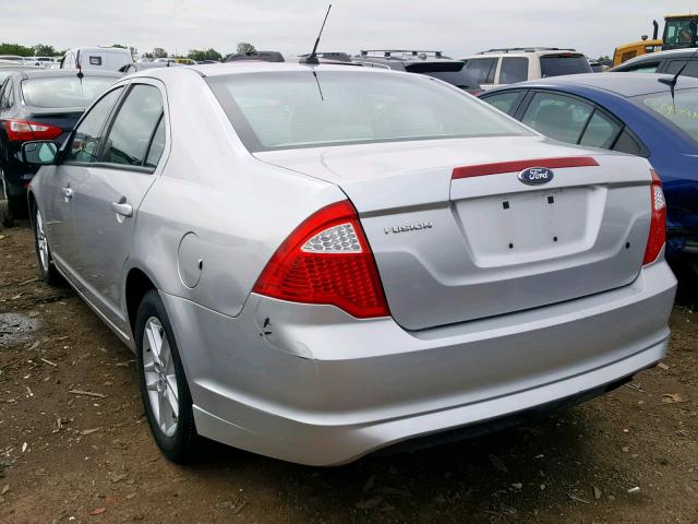 3FAHP0GA1CR142333 - 2012 FORD FUSION S SILVER photo 3