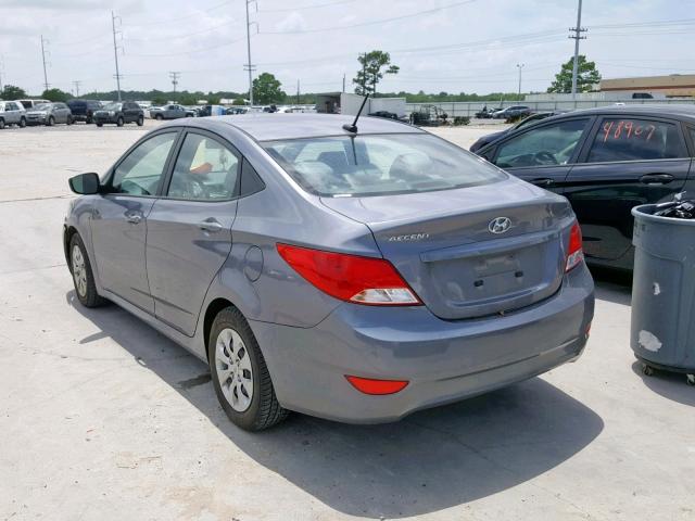 KMHCT4AE6HU316993 - 2017 HYUNDAI ACCENT SE GRAY photo 3