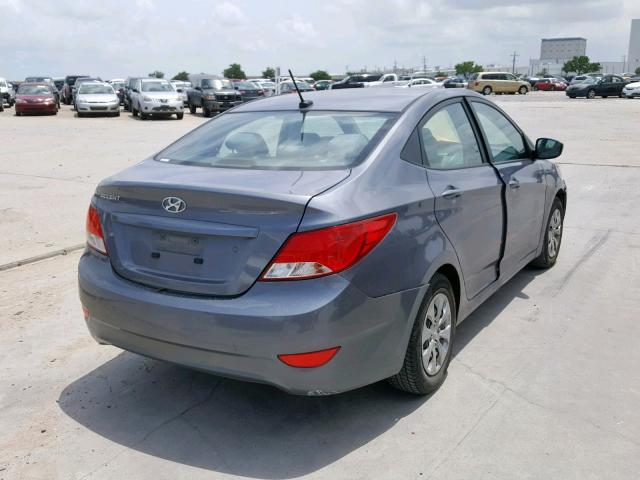 KMHCT4AE6HU316993 - 2017 HYUNDAI ACCENT SE GRAY photo 4