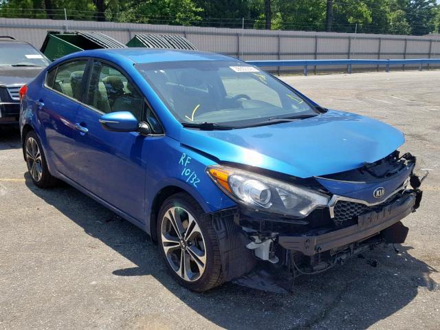 KNAFX4A85E5113029 - 2014 KIA FORTE EX BLUE photo 1