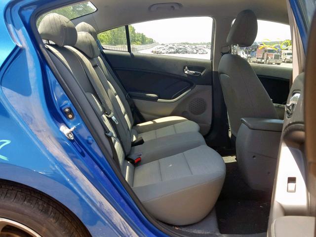 KNAFX4A85E5113029 - 2014 KIA FORTE EX BLUE photo 6