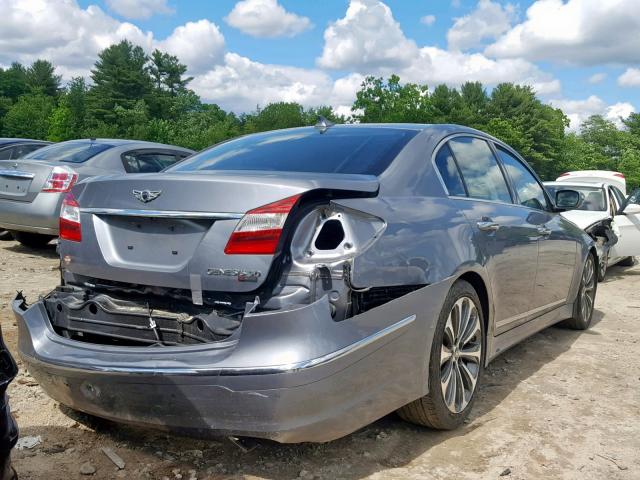 KMHGC4DHXEU261080 - 2014 HYUNDAI GENESIS 5. GRAY photo 4