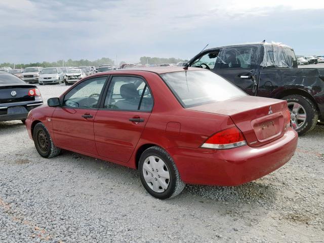 JA3AJ26E86U067459 - 2006 MITSUBISHI LANCER ES RED photo 3