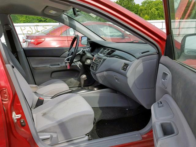 JA3AJ26E86U067459 - 2006 MITSUBISHI LANCER ES RED photo 5