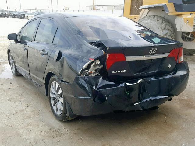 2HGFA16999H518301 - 2009 HONDA CIVIC EXL 黑色 照片 3