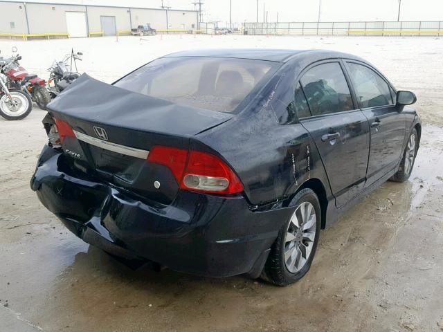 2HGFA16999H518301 - 2009 HONDA CIVIC EXL 黑色 照片 4