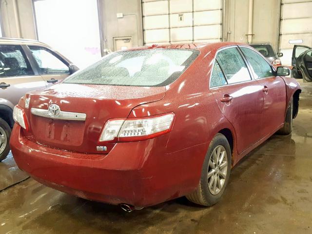 4T1BB3EK2AU118166 - 2010 TOYOTA CAMRY HYBR RED photo 4