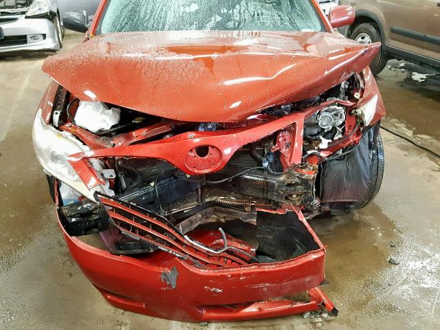 4T1BB3EK2AU118166 - 2010 TOYOTA CAMRY HYBR RED photo 7