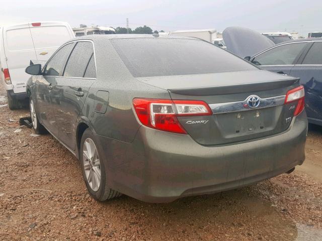 4T1BD1FK4CU055801 - 2012 TOYOTA CAMRY HYBR GREEN photo 3