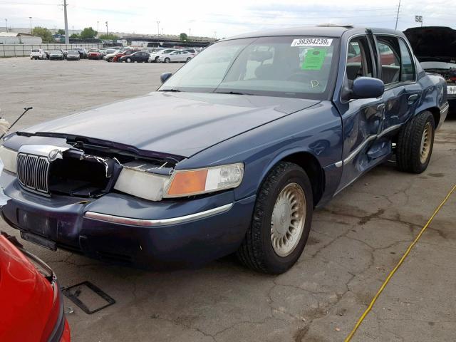 2MEFM75W0WX670161 - 1998 MERCURY GRAND MARQ BLUE photo 2