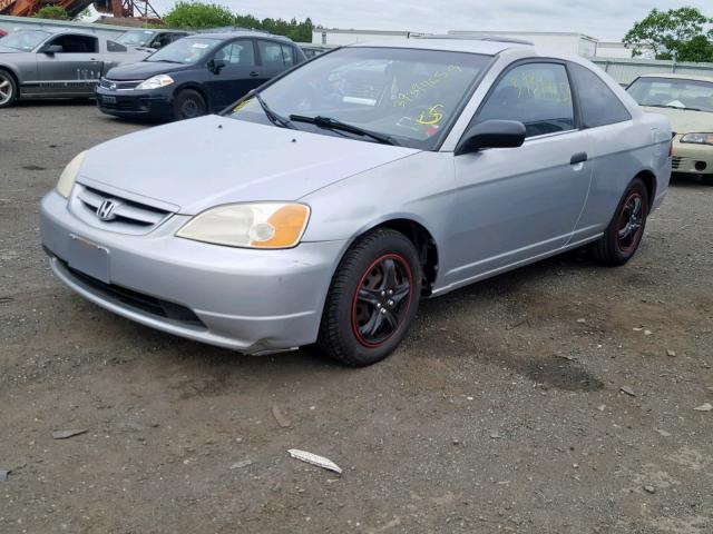 1HGEM22241L086077 - 2001 HONDA CIVIC DX GRAY photo 2