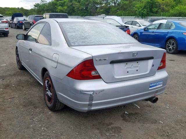 1HGEM22241L086077 - 2001 HONDA CIVIC DX GRAY photo 3