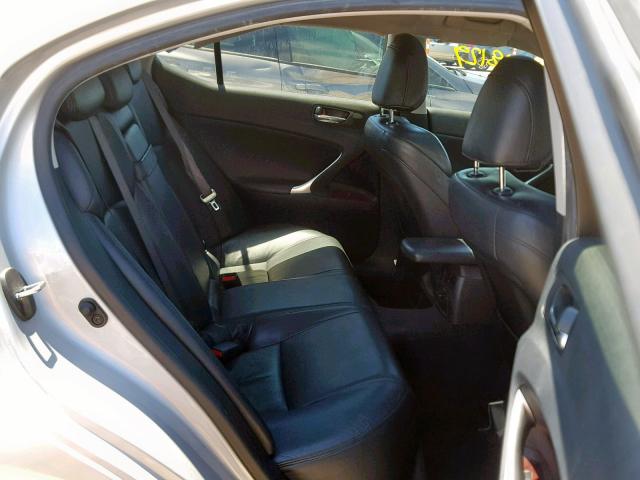 JTHBE262185021015 - 2008 LEXUS IS 350 SILVER photo 6