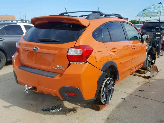 JF2GPAFC0F8232109 - 2015 SUBARU XV CROSSTR ORANGE photo 4