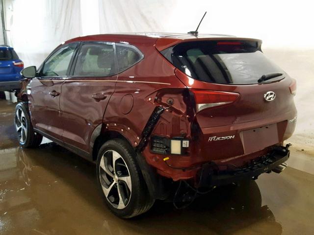 KM8J3CA21GU223630 - 2016 HYUNDAI TUCSON LIM MAROON photo 3