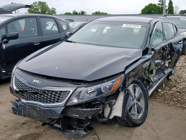 KNAGN4AD7F5081967 - 2015 KIA OPTIMA HYB BLACK photo 2