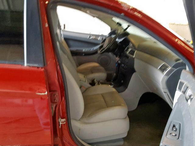 2A8GF68X37R334579 - 2007 CHRYSLER PACIFICA T RED photo 5