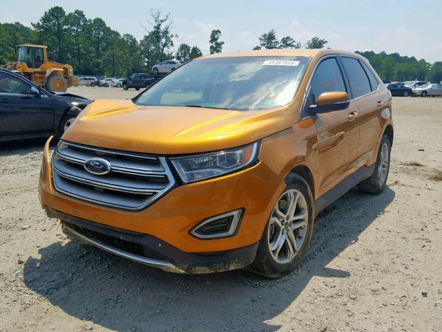 2FMPK4K96GBB12611 - 2016 FORD EDGE TITAN ORANGE photo 2