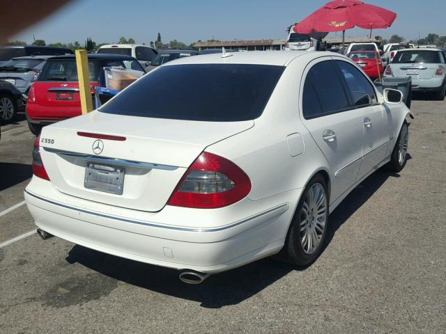 WDBUF72X87B105837 - 2007 MERCEDES-BENZ E 550 WHITE photo 4