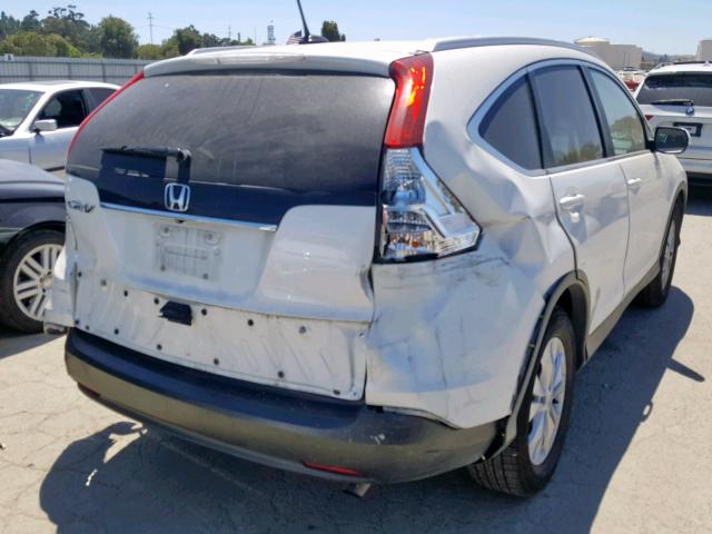 5J6RM3H70EL002118 - 2014 HONDA CR-V EXL WHITE photo 4